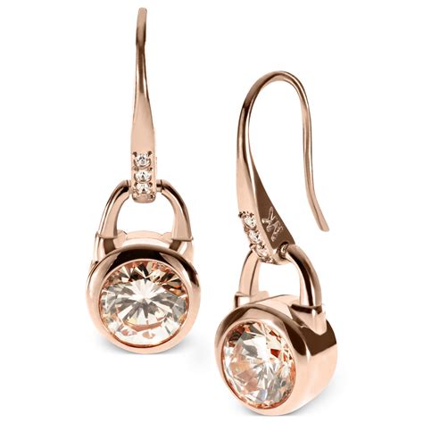 Michael Kors Rose Gold Tone Pearl Drop Earrings